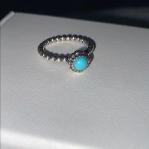 PANDORA TURQUOISE RING SIZE 6